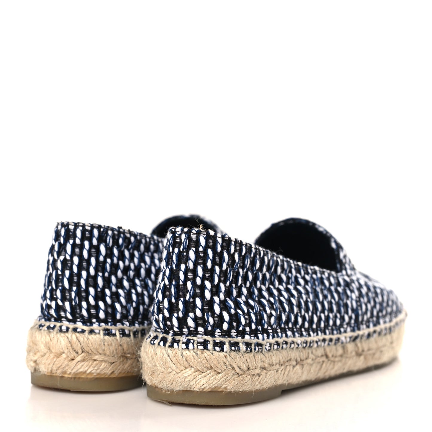 Tweed CC Espadrilles 39 White Black Navy