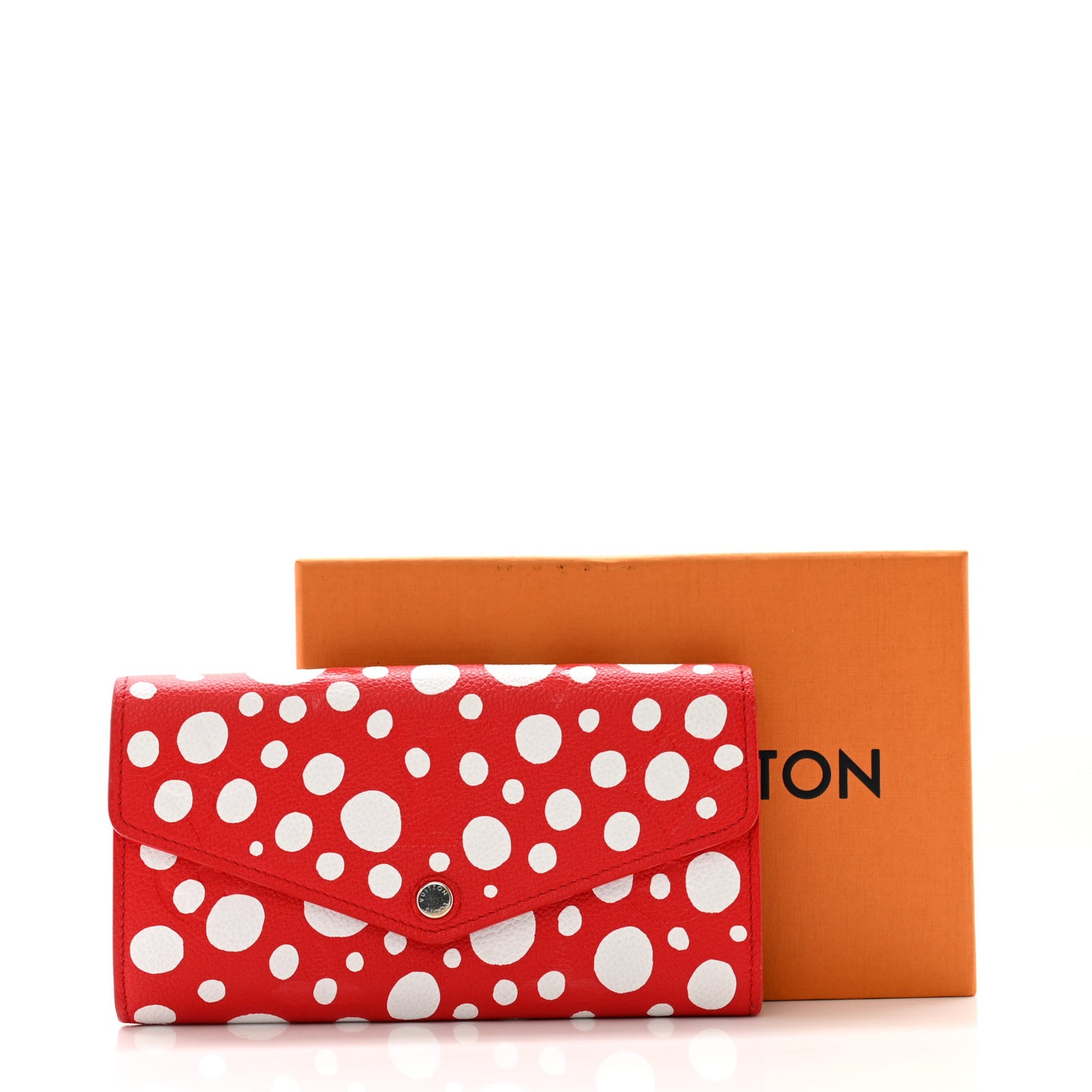 LV X YK Empreinte Dots Sarah Wallet Red White