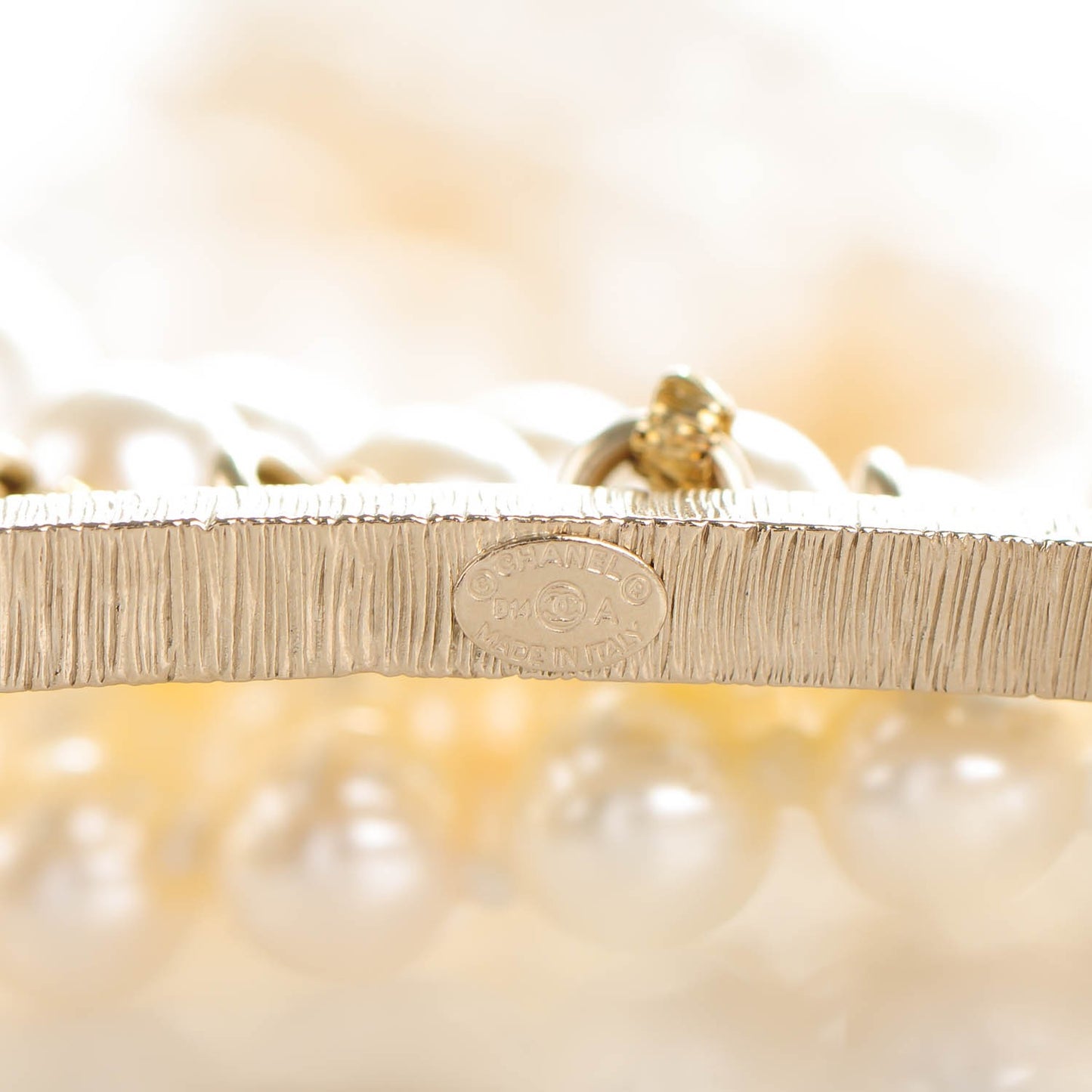 Pearl Multi Strand CC Necklace Gold