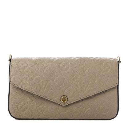 Louis Vuitton Empreinte Pochette Felicie Chain Wallet Tourterelle 1 of 7