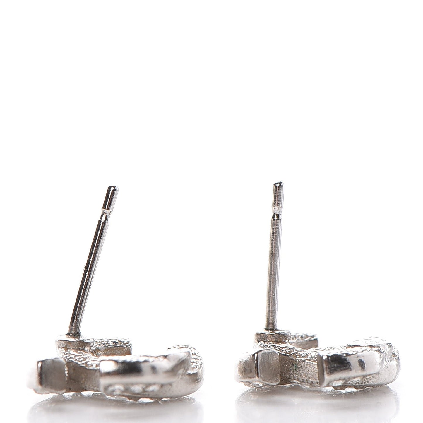 Crystal Mini CC Earrings Silver