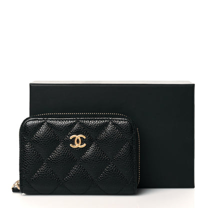 Chanel Caviar Quilted Zip Coin Purse Black 8 of 8
