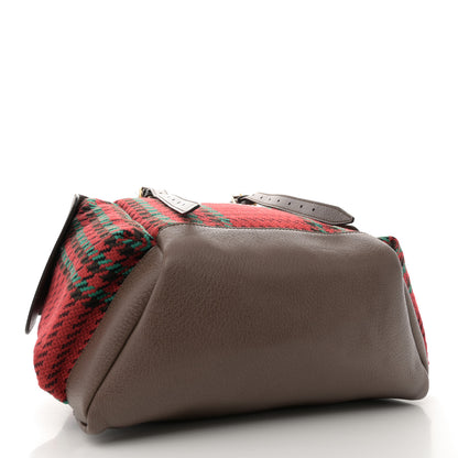 Gucci Cotton Wool Houndstooth Interlocking G Backpack Red Green New Acero 4 of 11