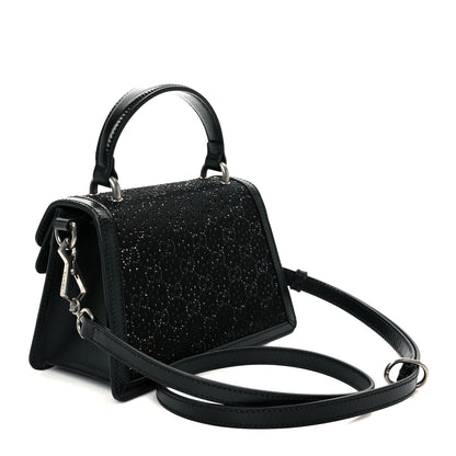 Gucci Satin Crystal GG Monogram Mini Dionysus Top Handle Bag Black 3 of 12