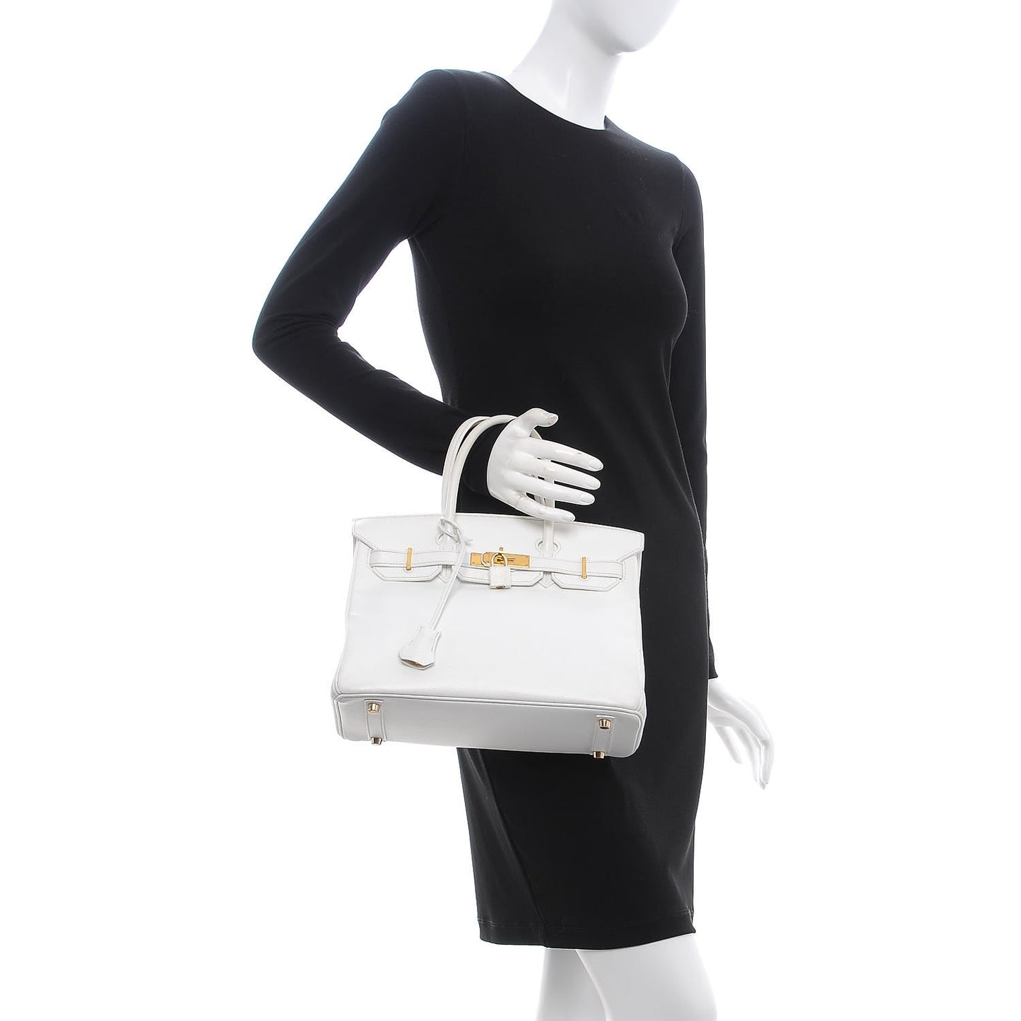Epsom Birkin 30 White
