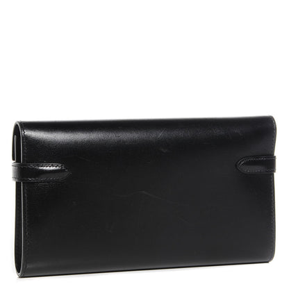Hermes Box Kelly Longue Wallet Black 3 of 15