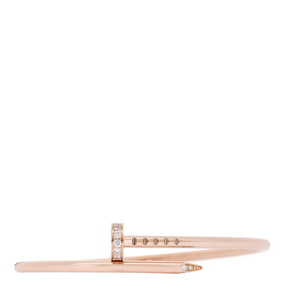 Cartier 18K Pink Gold Diamond Small Juste Un Clou Bracelet 14 1 of 5