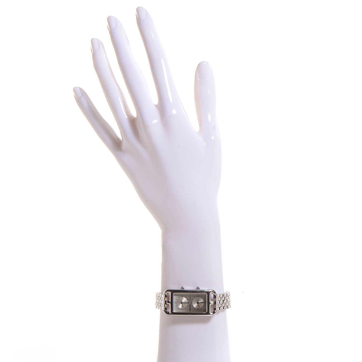 Hermes Stainless Steel 20mm Cape Cod Deux Zones Tour Watch 2 of 6