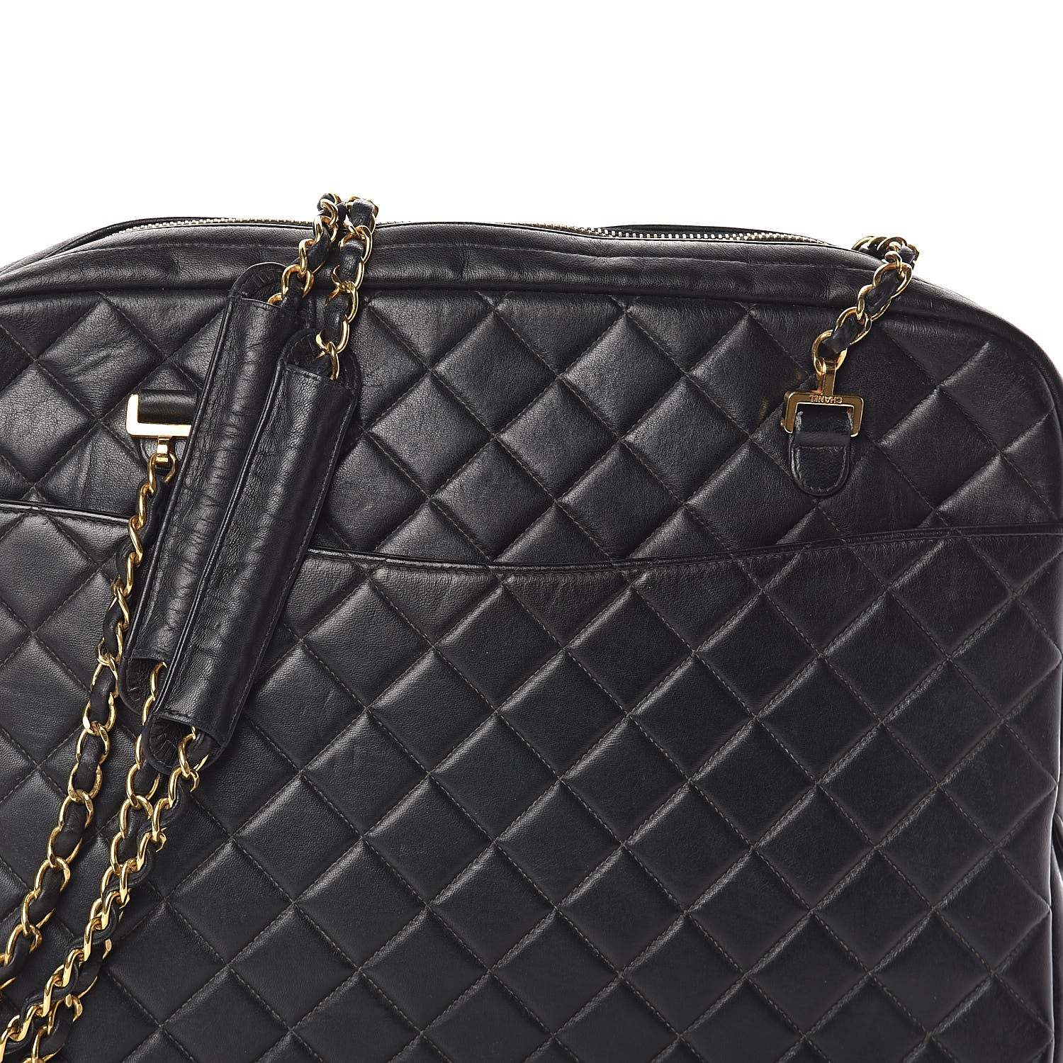 Chanel Lambskin Quilted Shoulder Bag Black 8 of 11