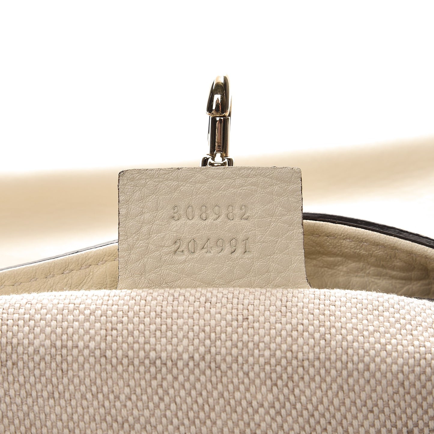 Pebbled Calfskin Medium Soho Chain Shoulder Bag Off White