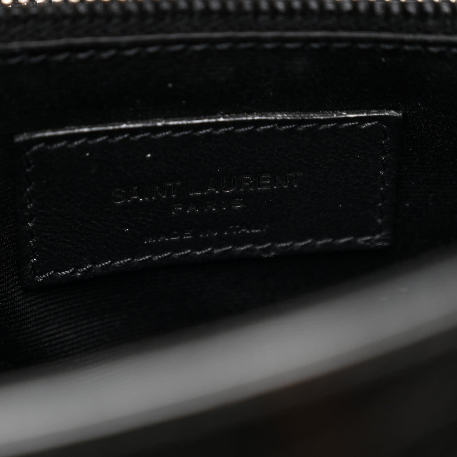 Saint Laurent Crinkled Calfskin Matelasse Monogram Medium Niki Chain Satchel Black 6 of 10
