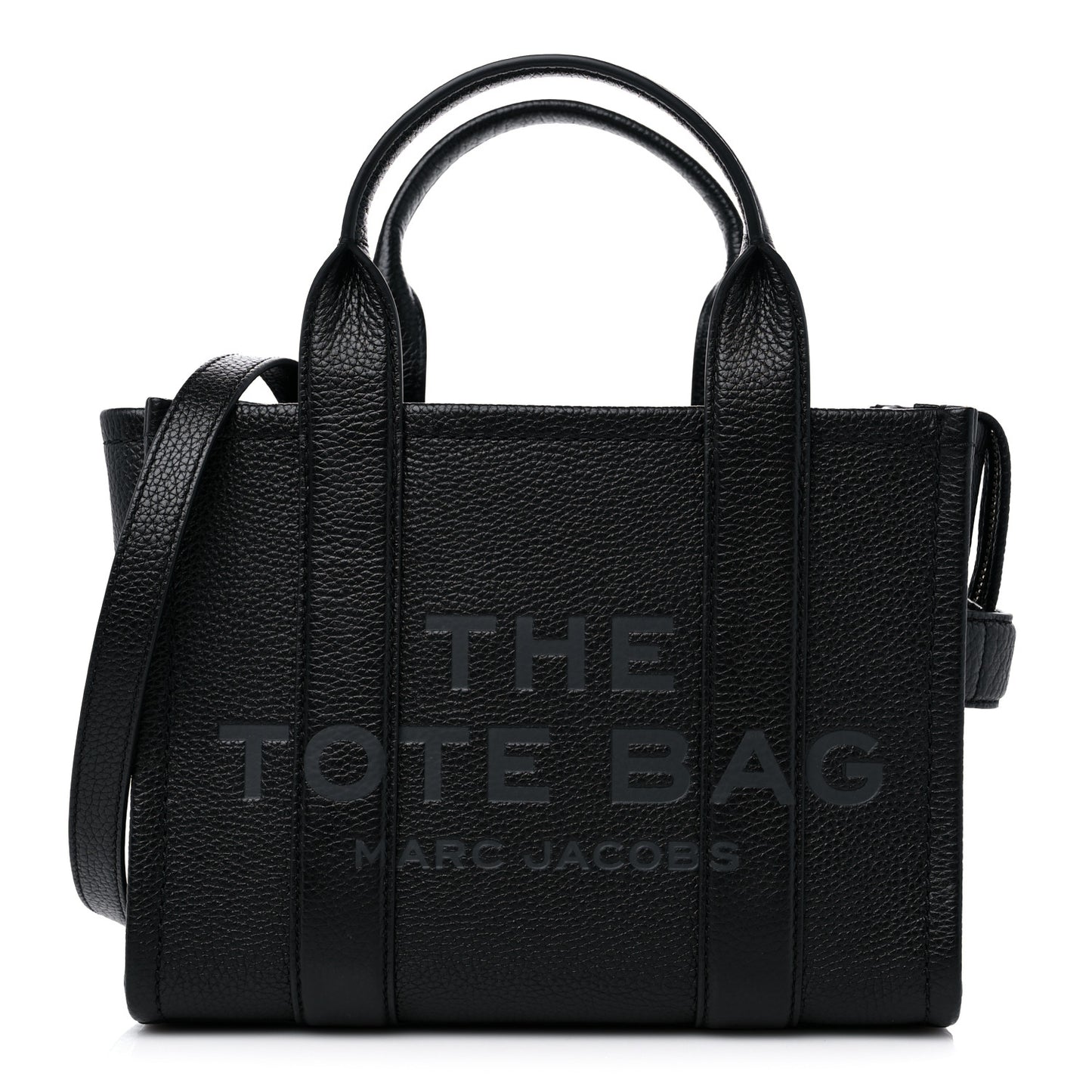 Grained Calfskin Small The Tote Bag Black