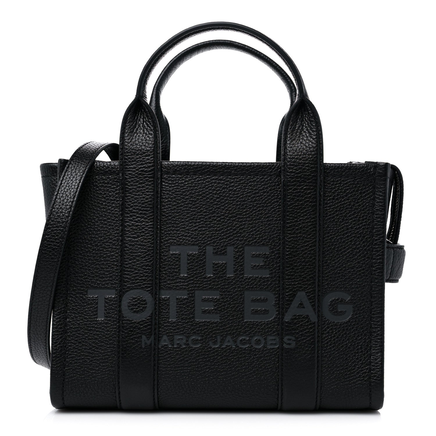 Marc Jacobs Grained Calfskin Small The Tote Bag Black 1 of 9