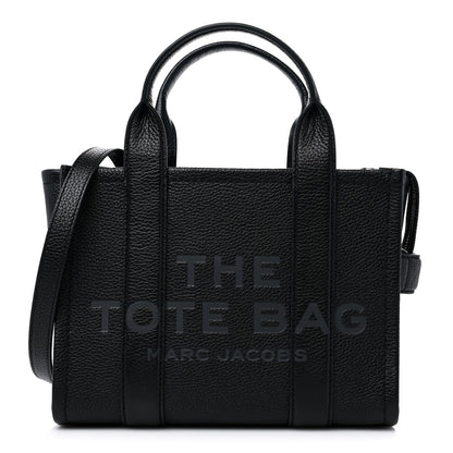 Marc Jacobs Grained Calfskin Small The Tote Bag Black 1 of 9