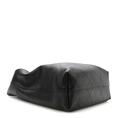 Chanel Shiny Lambskin Quilted Large Hobo Black 4 of 11