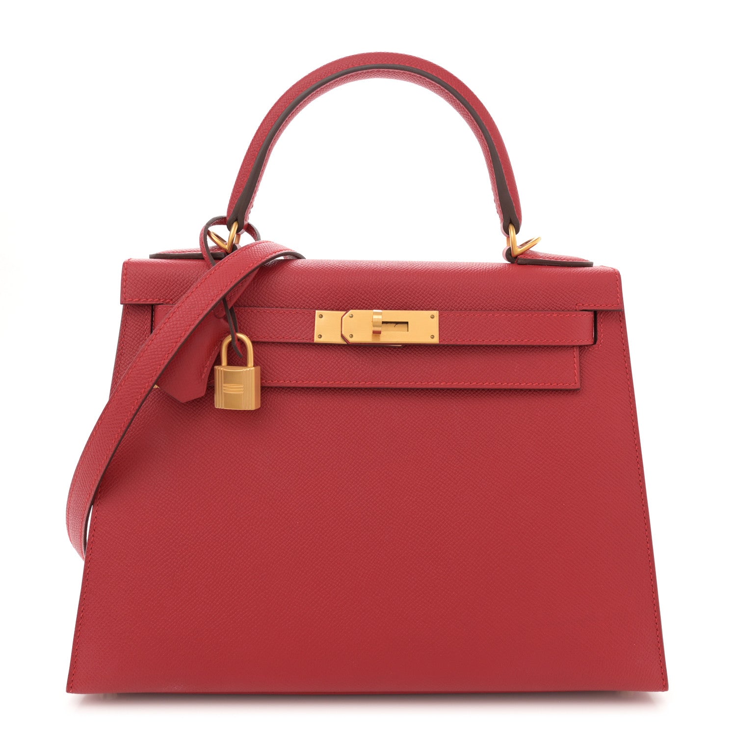 Hermes Epsom Horseshoe Kelly Sellier 28 Rouge Casaque 1 of 11