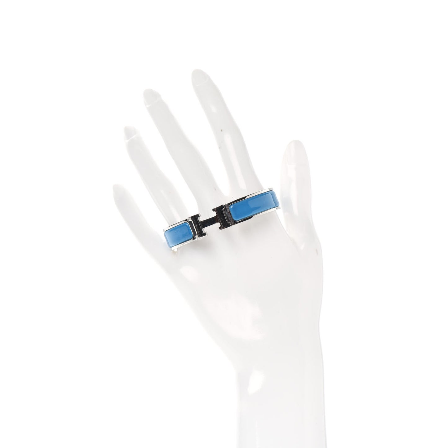 Enamel Narrow Clic Clac H Bracelet PM Bleu Jodhpur