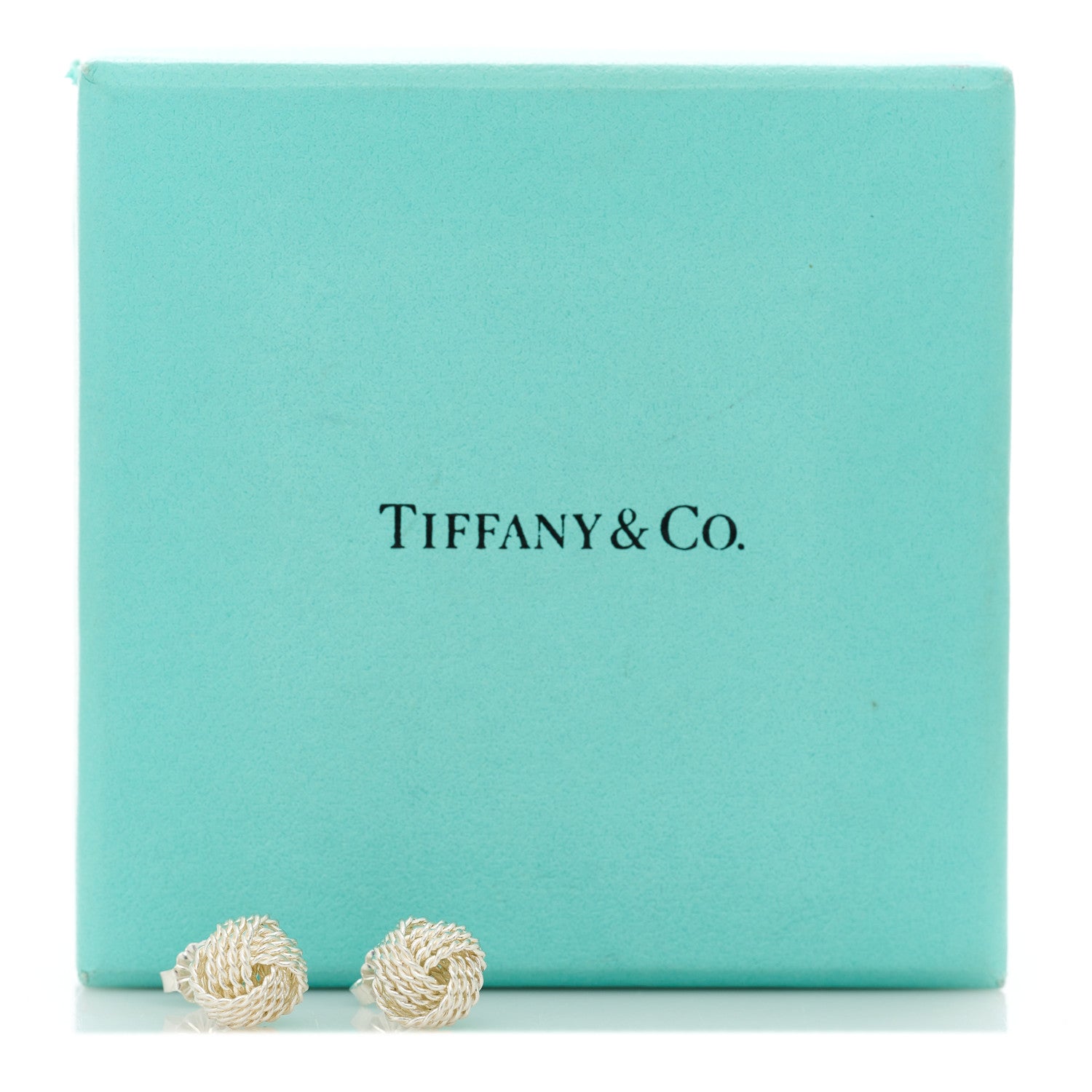 Tiffany Sterling Silver Twist Knot Earrings 5 of 5