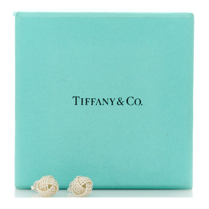 Tiffany Sterling Silver Twist Knot Earrings 5 of 5
