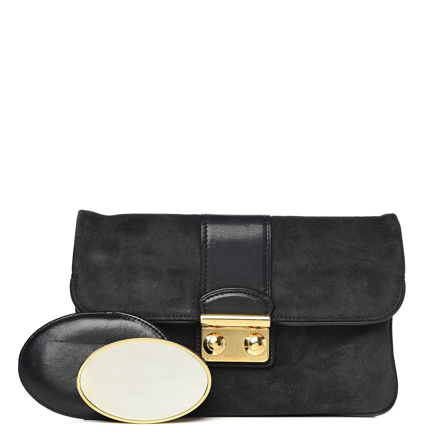 Louis Vuitton Suede SC Slim Clutch Asphalt 1 of 9