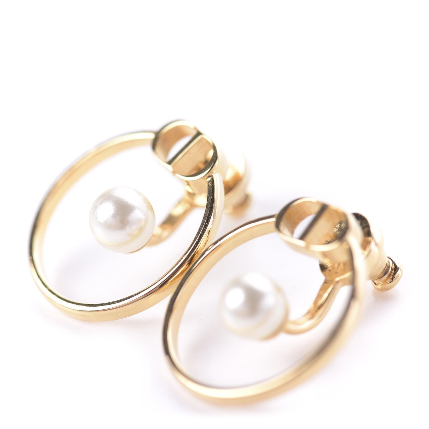 Christian Dior Pearl 30 Montaigne Earrings Gold 2 of 5