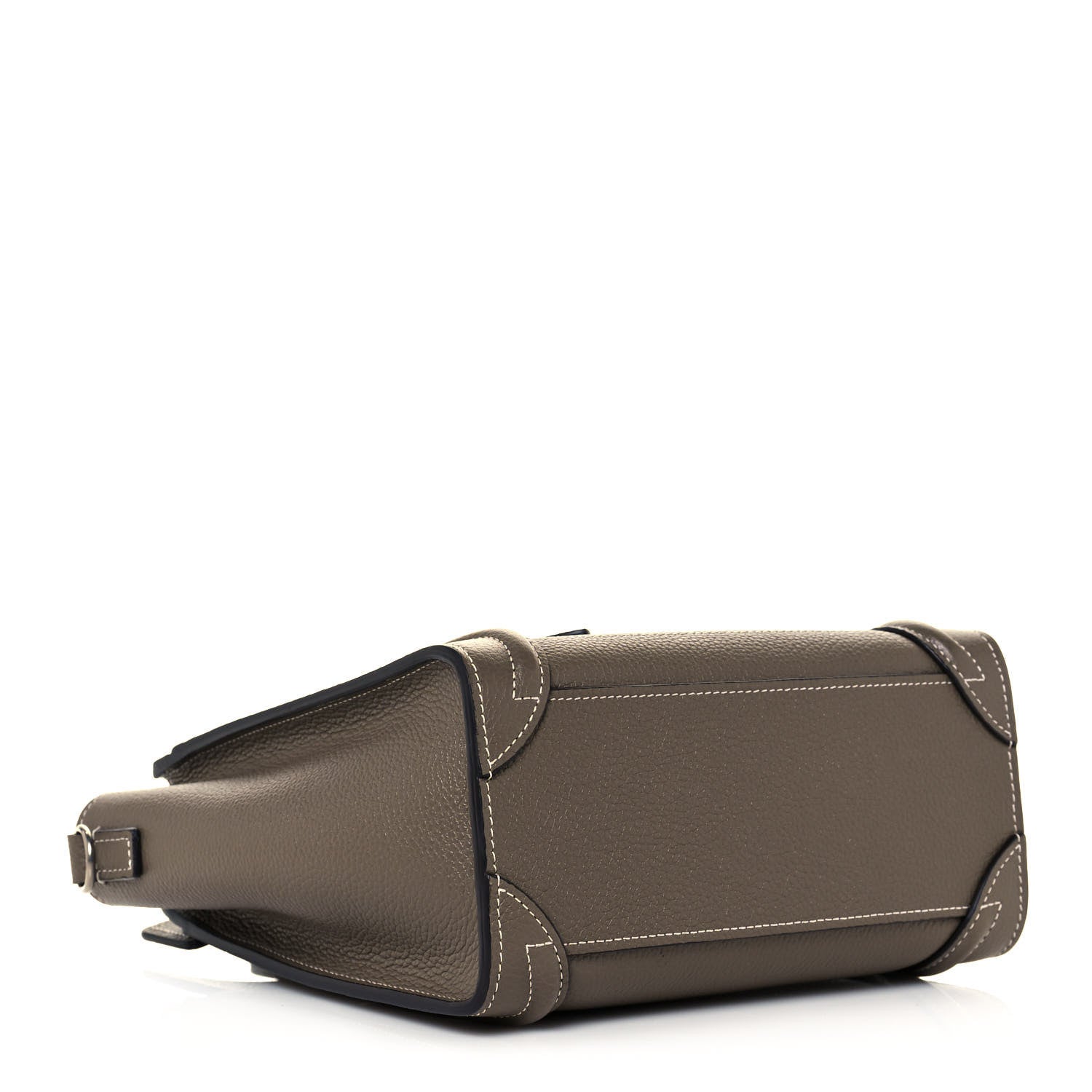 Celine Drummed Calfskin Nano Luggage Souris 4 of 14