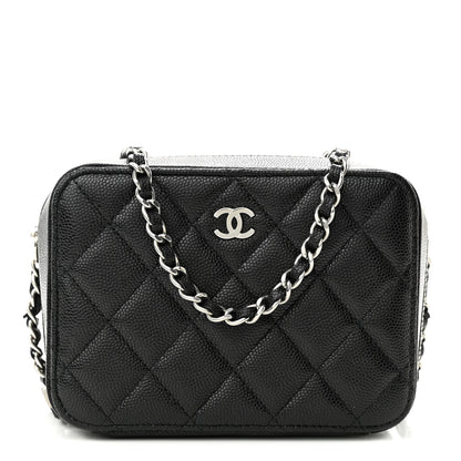 Chanel Caviar Quilted CC Vanity Case With Chain Black 1 of 10