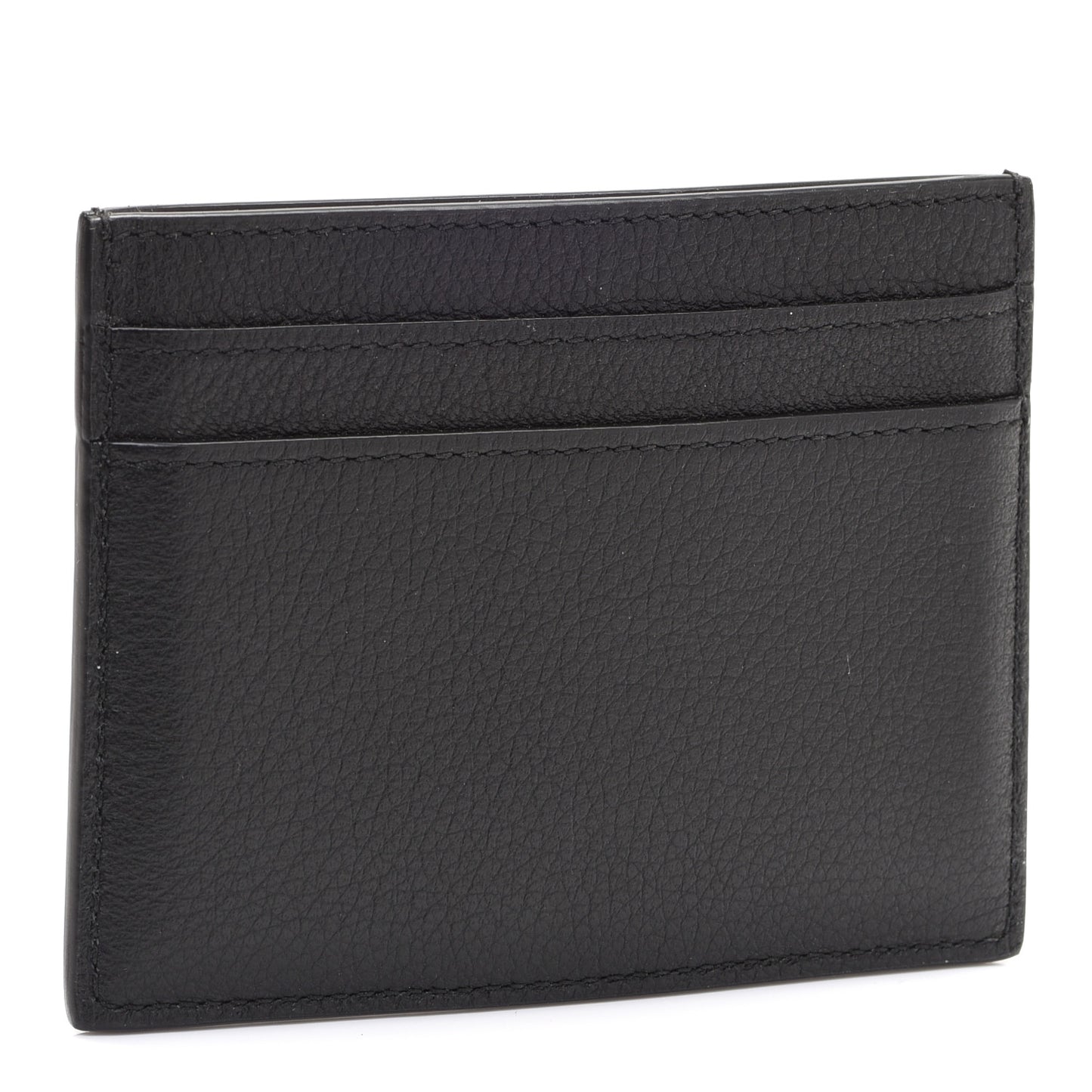 Calfskin Tiny Cassandre Credit Card Case Black
