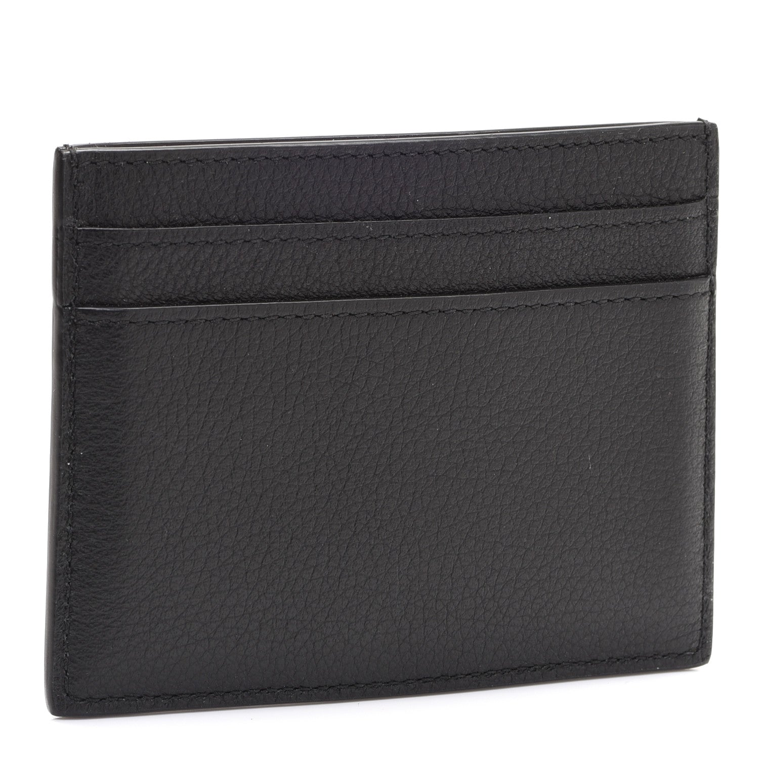 Saint Laurent Calfskin Tiny Cassandre Credit Card Case Black 3 of 8