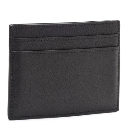 Saint Laurent Calfskin Tiny Cassandre Credit Card Case Black 3 of 8