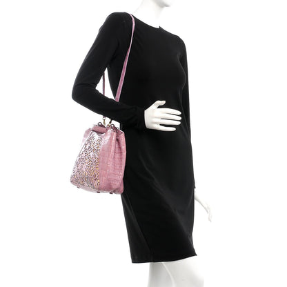 Nancy Gonzalez Crocodile Laser Cut Handbag Violet 2 of 9