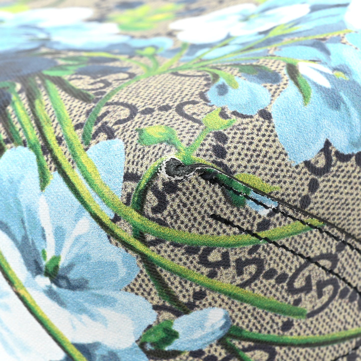 GG Supreme Monogram Blooms Medium Reversible Tote Beige Blue Navy