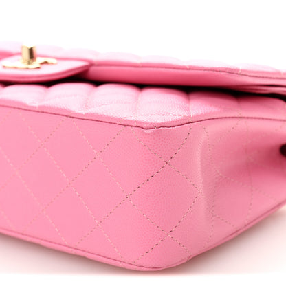 Chanel Caviar Quilted Medium Double Flap Pink 10 of 11