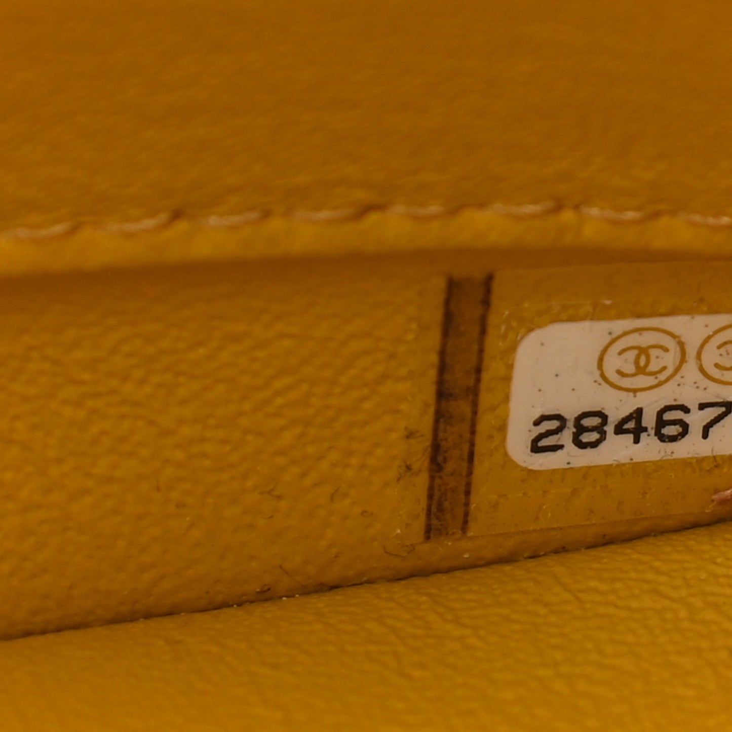 Lambskin Chevron Quilted Small Trendy CC Dual Handle Flap Bag Yellow