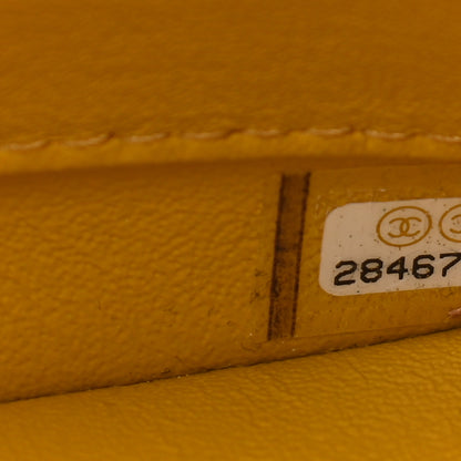 Chanel Lambskin Chevron Quilted Small Trendy CC Dual Handle Flap Bag Yellow 8 of 12