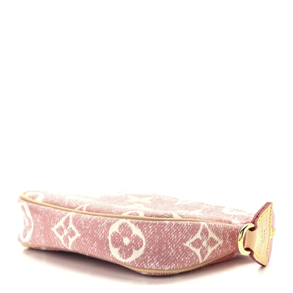 Louis Vuitton Denim Jacquard Monogram Micro Pochette Accessories Rose 8 of 11