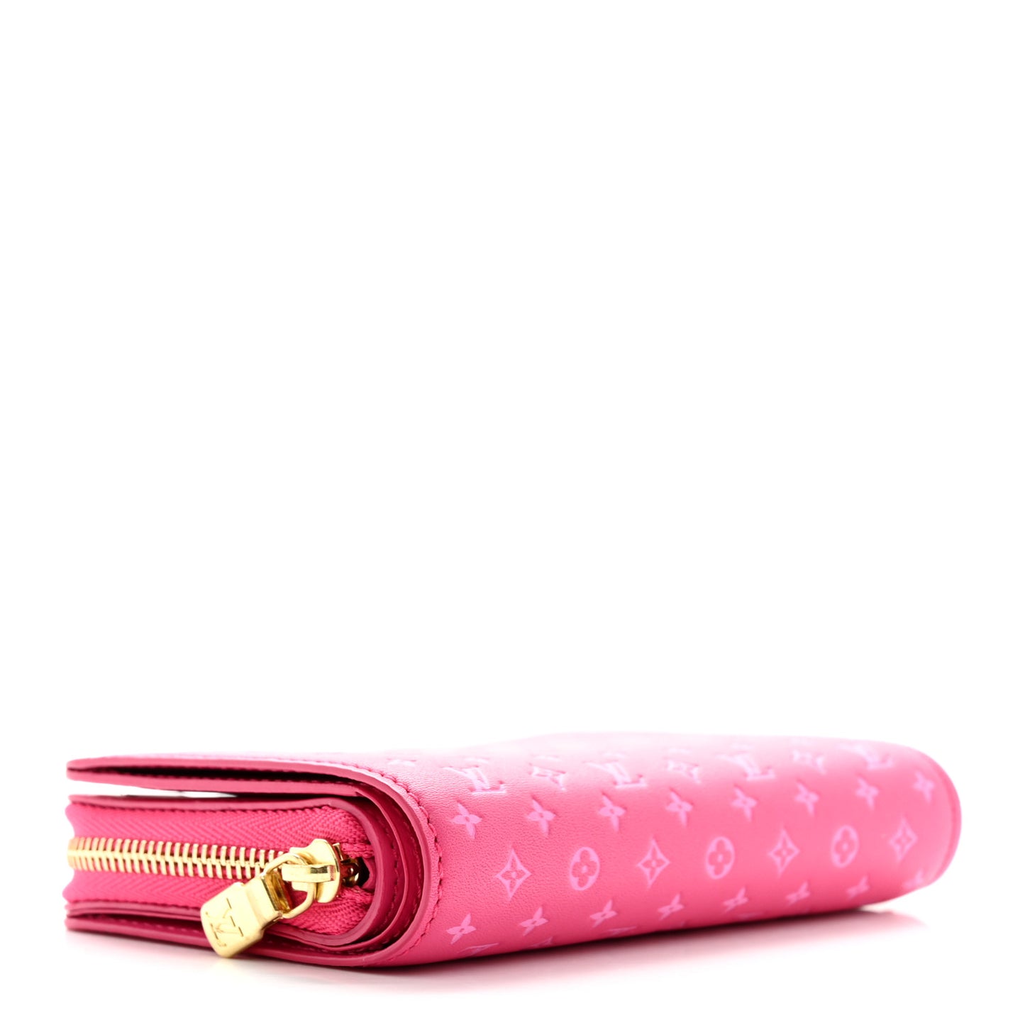 Calfskin Nanogram Embossed Lou Wallet Rose