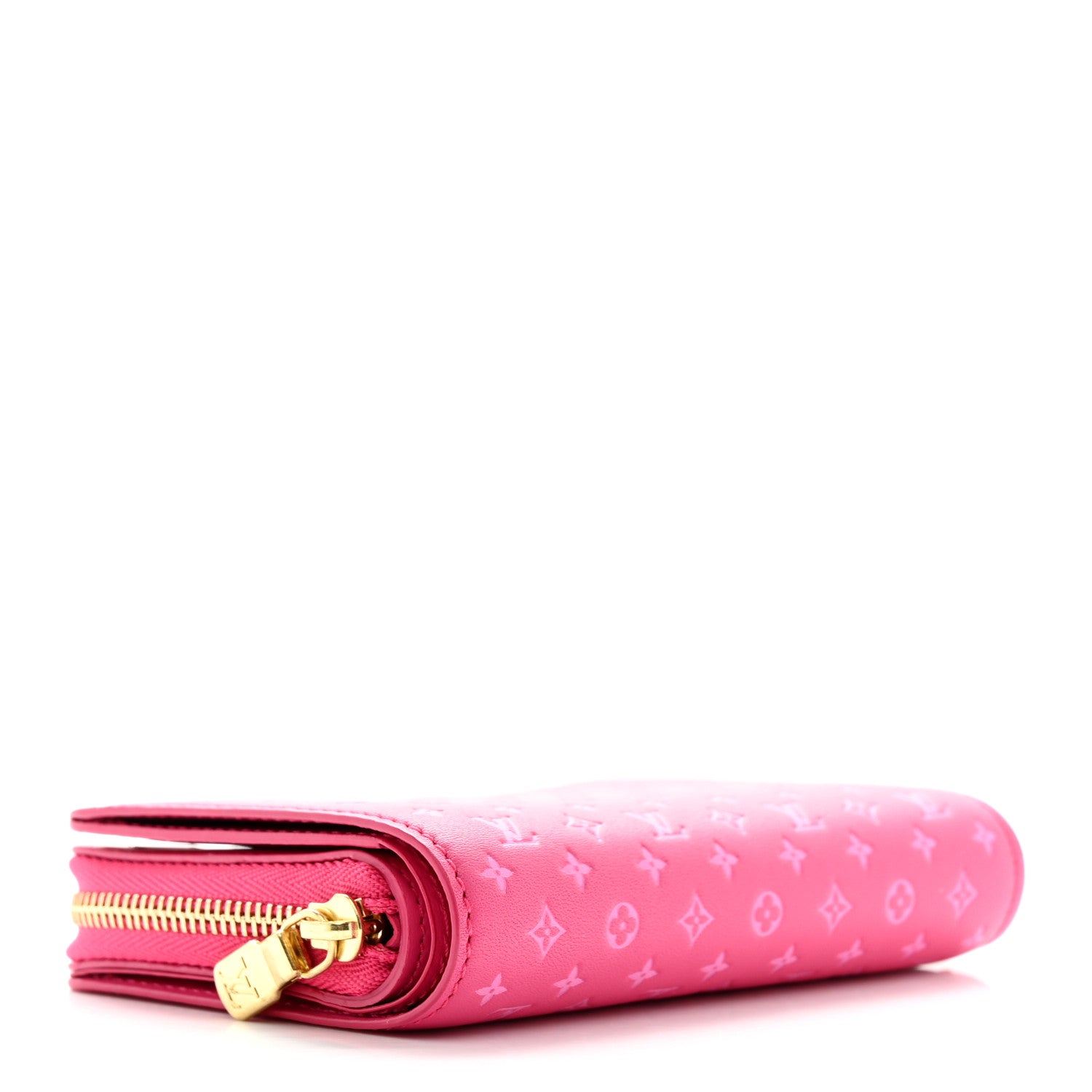 Louis Vuitton Calfskin Nanogram Embossed Lou Wallet Rose 4 of 10