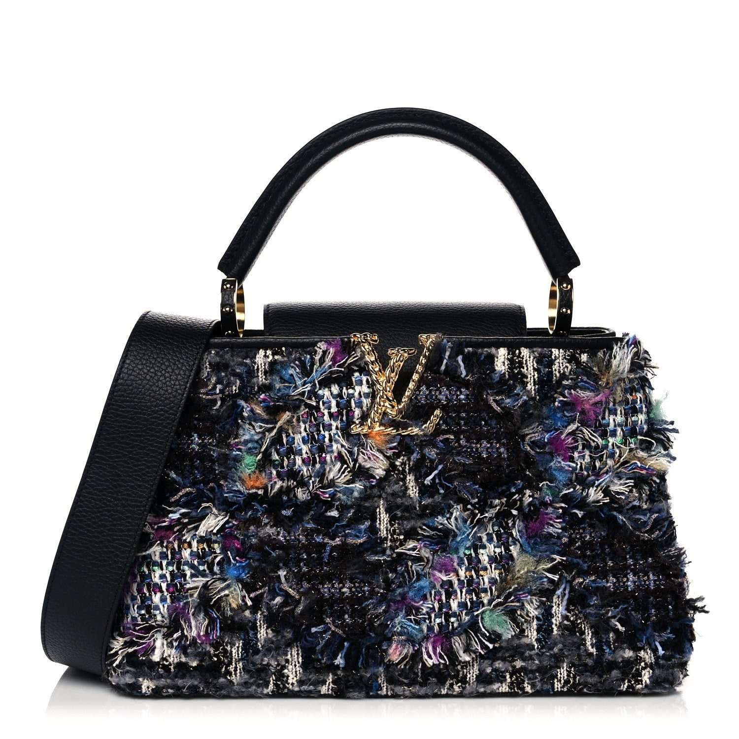 Louis Vuitton Tweed Calfskin Capucines MM Multicolor 1 of 9
