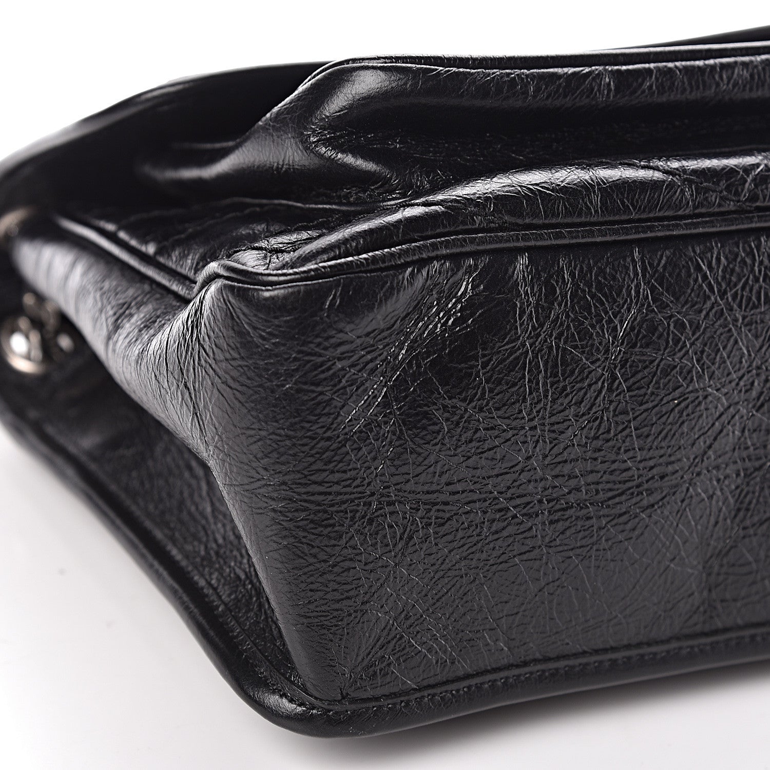 Saint Laurent Crinkled Calfskin Matelasse Monogram Medium Niki Chain Satchel Black 8 of 10