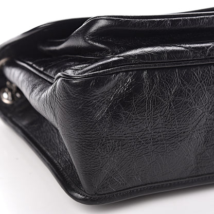 Saint Laurent Crinkled Calfskin Matelasse Monogram Medium Niki Chain Satchel Black 8 of 10