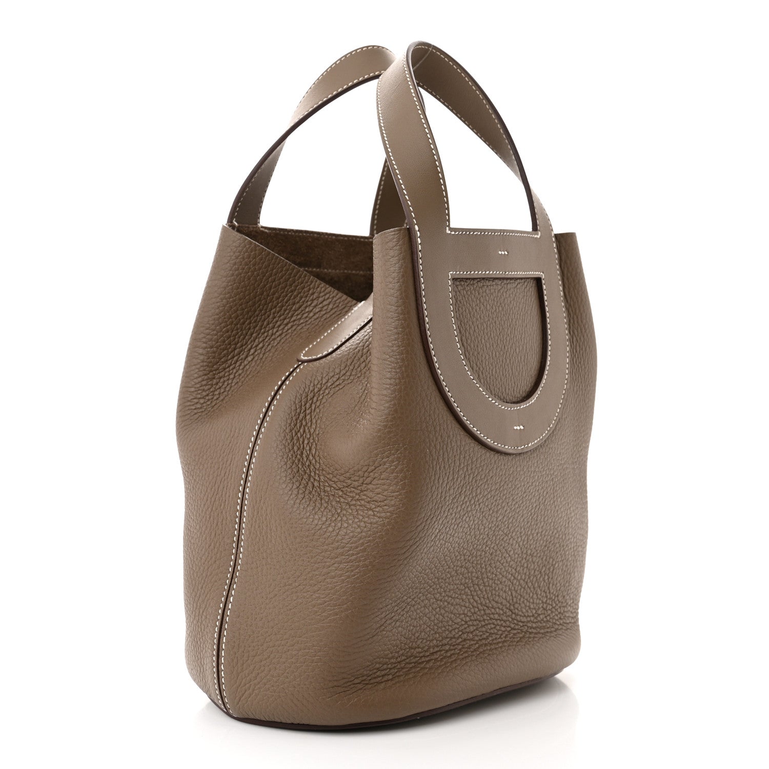 Hermes Taurillon Clemence Swift In-The-Loop 23 Bag Etoupe 3 of 11