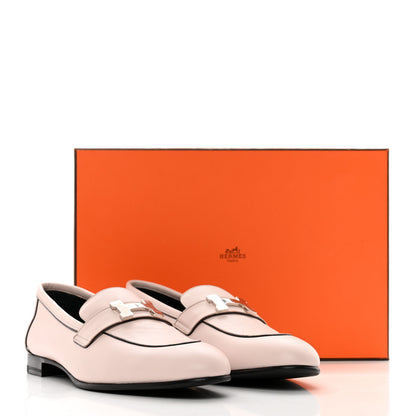 Hermes Calfskin Womens Paris Loafers 39.5 Rose Petale 9 of 9