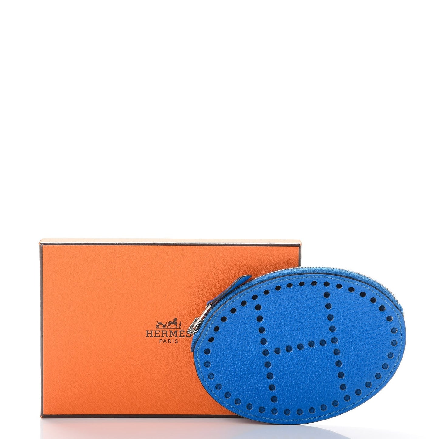 Chevre Mysore Evelyne Coin Purse Bleu Hydra