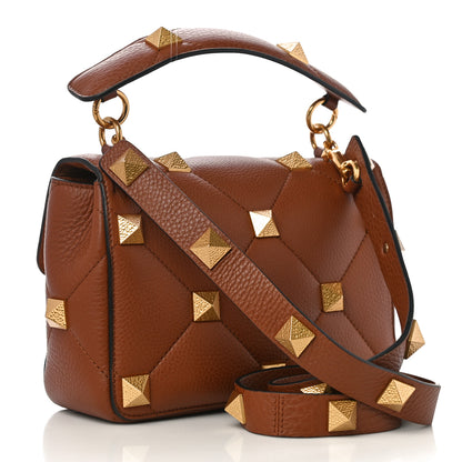 Valentino Garavani Grained Calfskin Medium Roman Stud Shoulder Bag Selleria 3 of 10