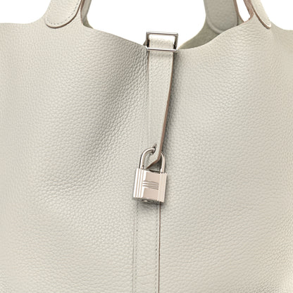 Hermes Taurillon Clemence Picotin Lock 26 GM Gris Perle 8 of 11