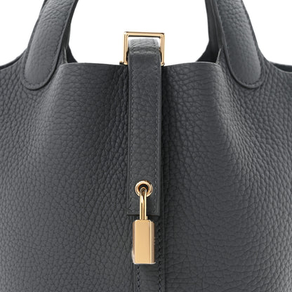 Hermes Taurillon Clemence Picotin Lock 18 PM Gris Misty 8 of 11
