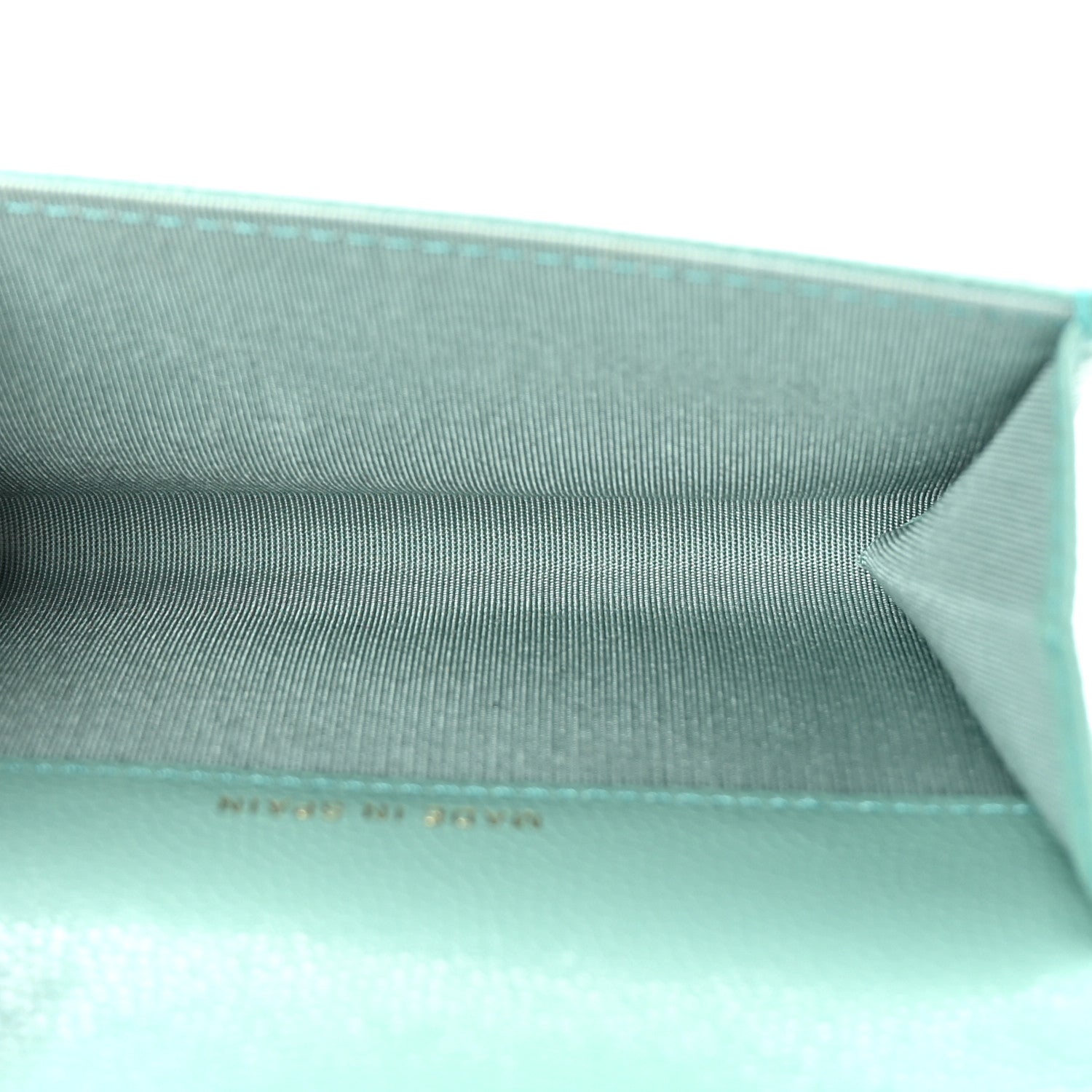 Chanel Caviar Pearl Quilted Coco Candy Flap Card Holder Turquoise 5 of 8