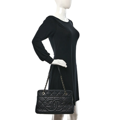 Chanel Caviar Quilted CC Timeless Soft Tote Black 2 of 8
