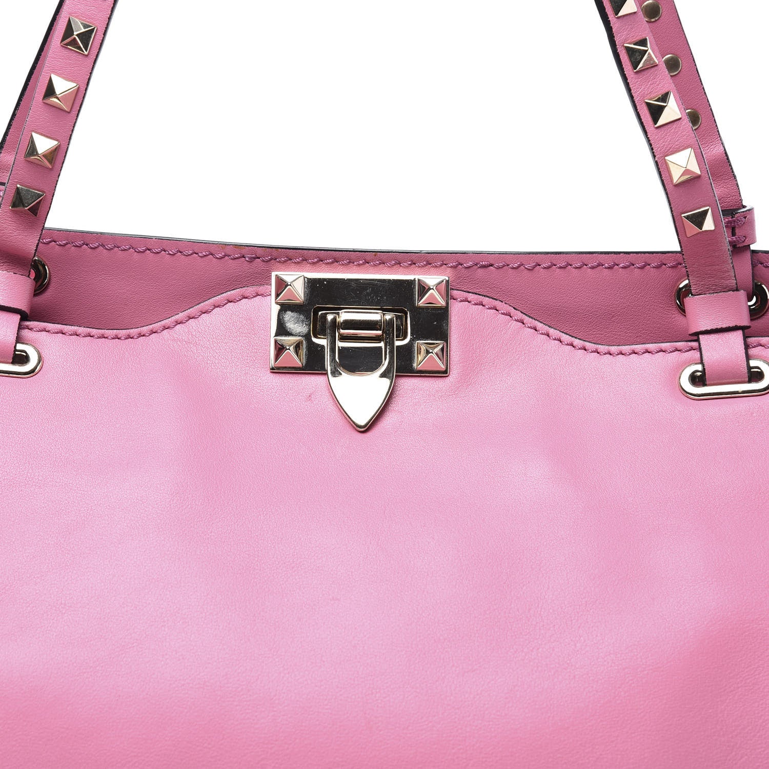 Valentino Garavani Vitello Medium Rockstud Tote Ninphea 10 of 11